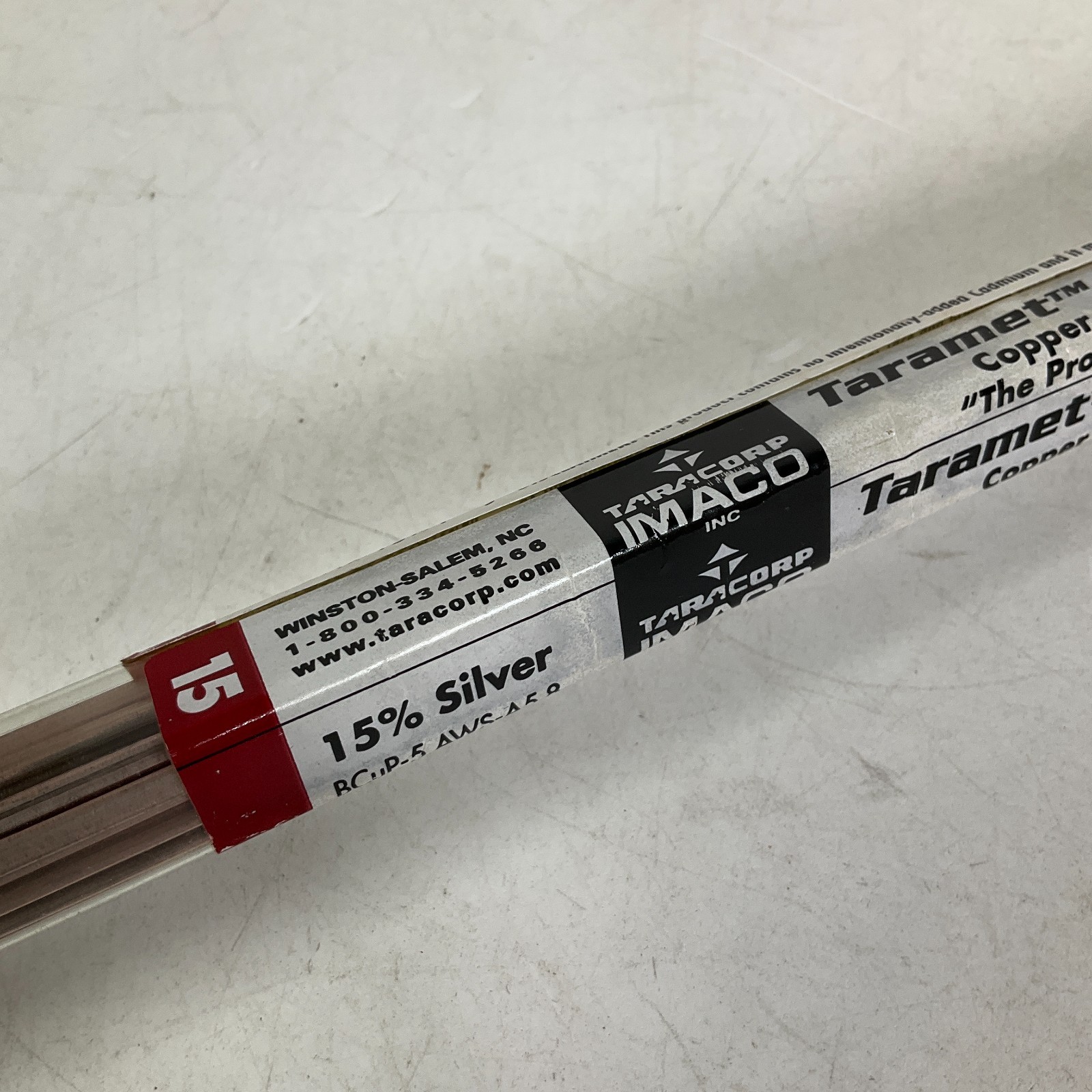 Taracorp Taramet Brazing Rods 15% Silver Copper Phos .050″ x 1/8″ x 20″ QTY 28