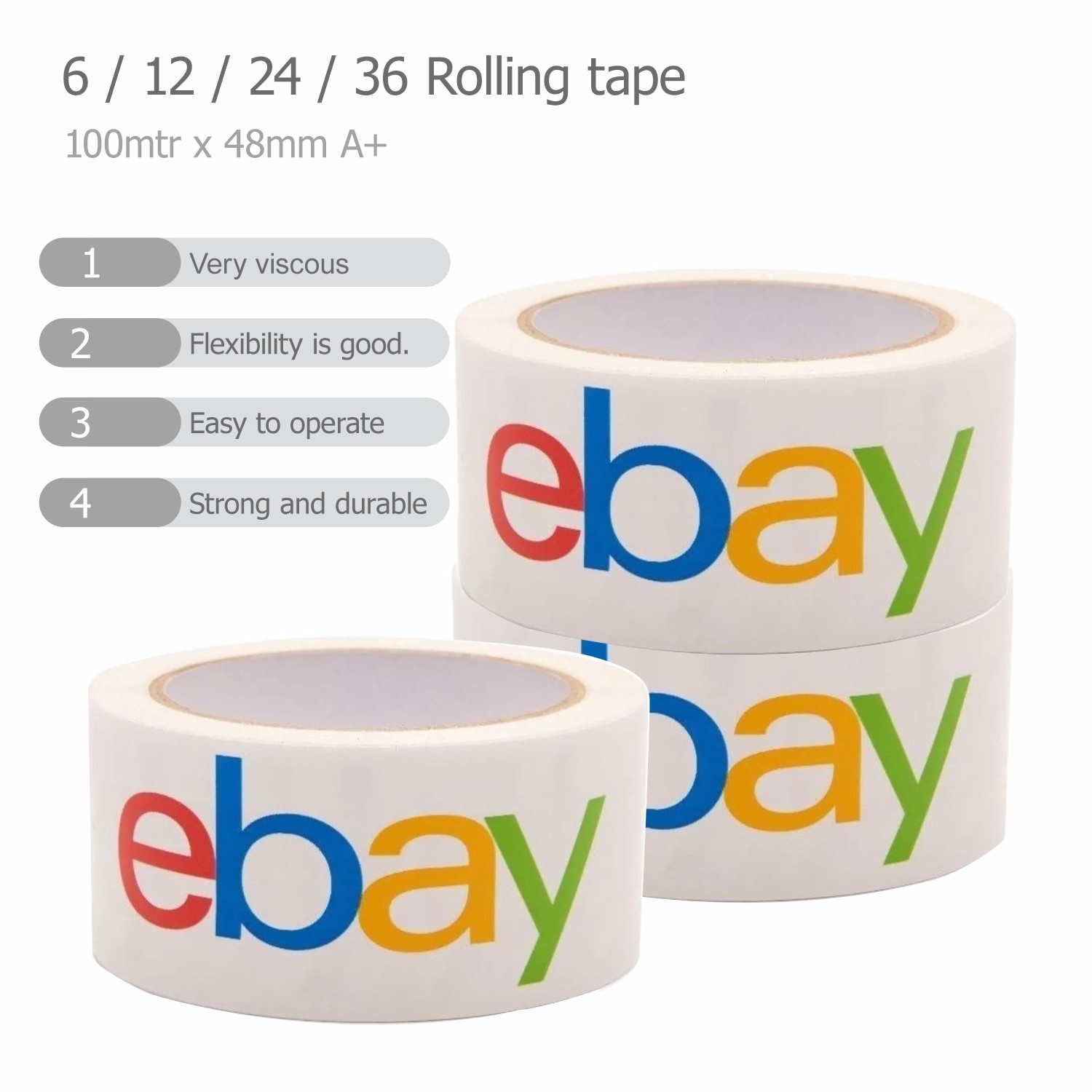 36pcs rolls 2″x75 yds shipping packagingcolour logo tape expressOfficial ebay UL