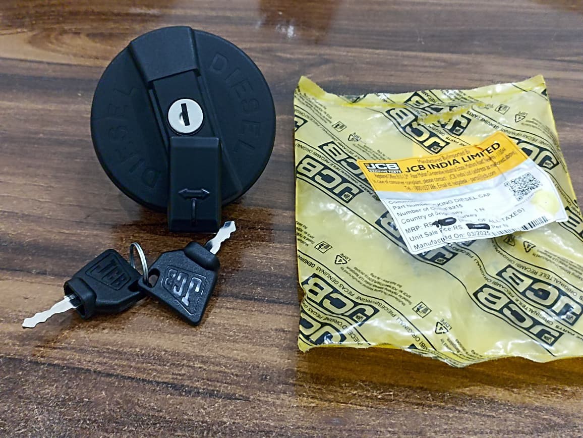 Genuine JCB Diesel Filler Cap with 2 Keys | Part No. 332/F4780 331/11403