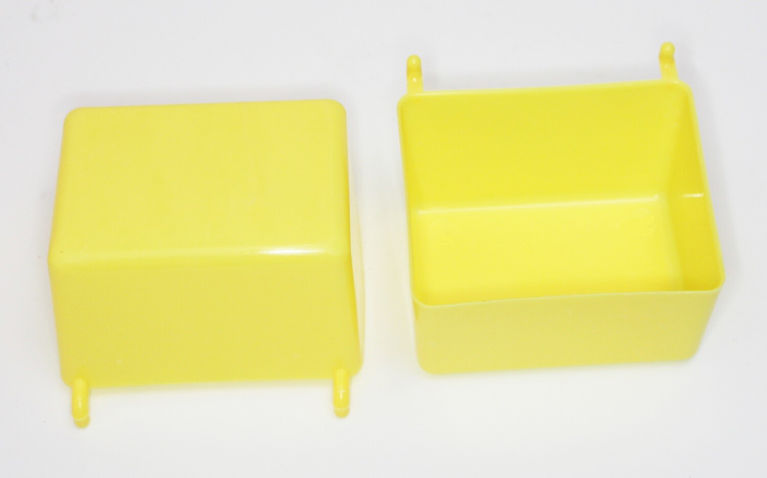 Small Plastic Pegboard Storage / Part Bins – Black Pink Orange Red or Yellow