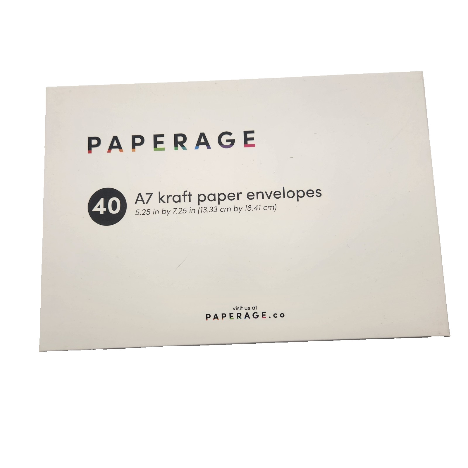 Paperage 40 A7 Kraft Paper Envelopes 5.25 by 7.25 Inches