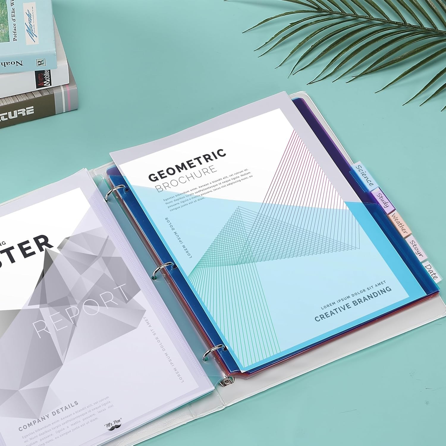 8 Colorful Pocket Dividers for Binders – Durable, Tear-Resistant & Customizable