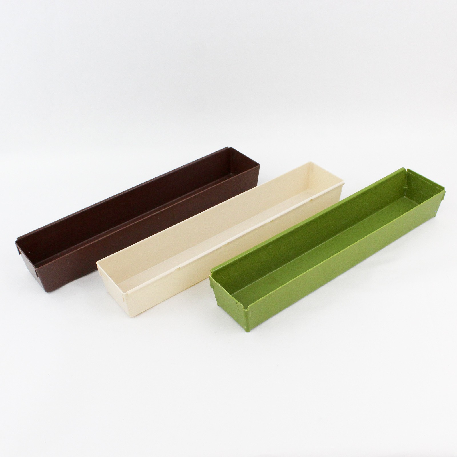 Mixed Lot of 6 Large Plastic Drawer Organizers 15″