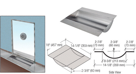 Brushed Stainless Deluxe 18″ Wide x 14-1/8″ Deep x 2-3/8″ High Brushed Stainl