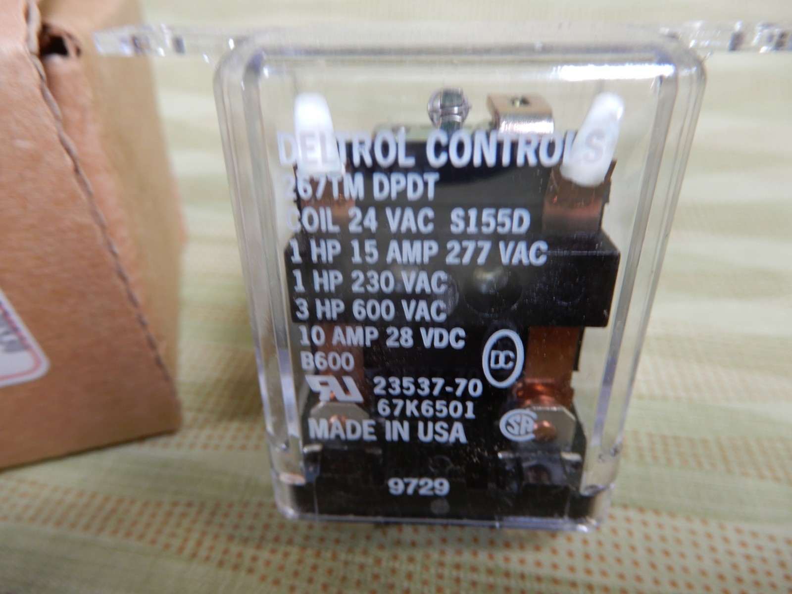 Lennox 67K65 OEM Relay 24 VAC Coil DPDT