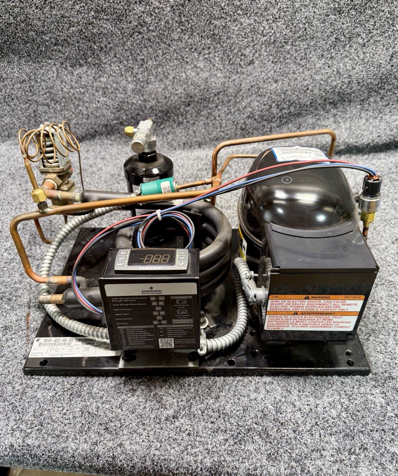 Copeland M6WH-0023-IAA-020 Water Cooled Condensing Unit 115V, Digital Controller