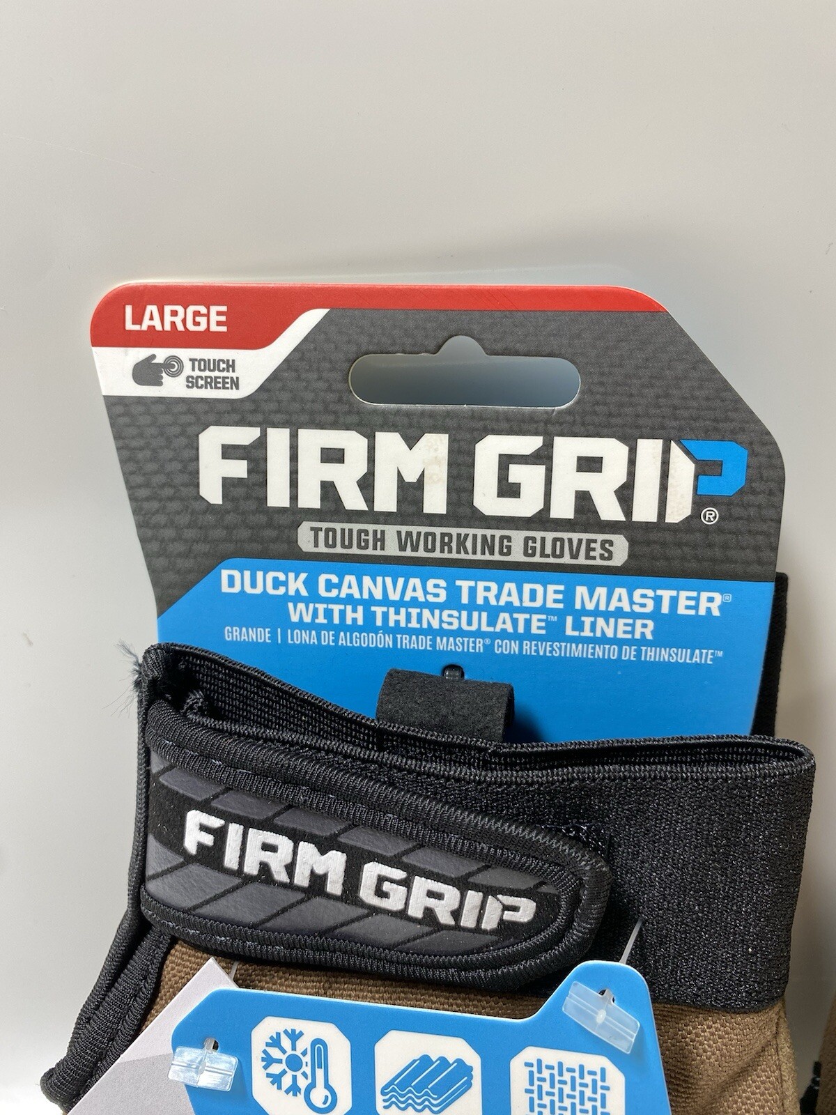 Lot Of (2) FIRM GRIP Winter Gloves Trade Master Duck Canvas Thinsulate – Large