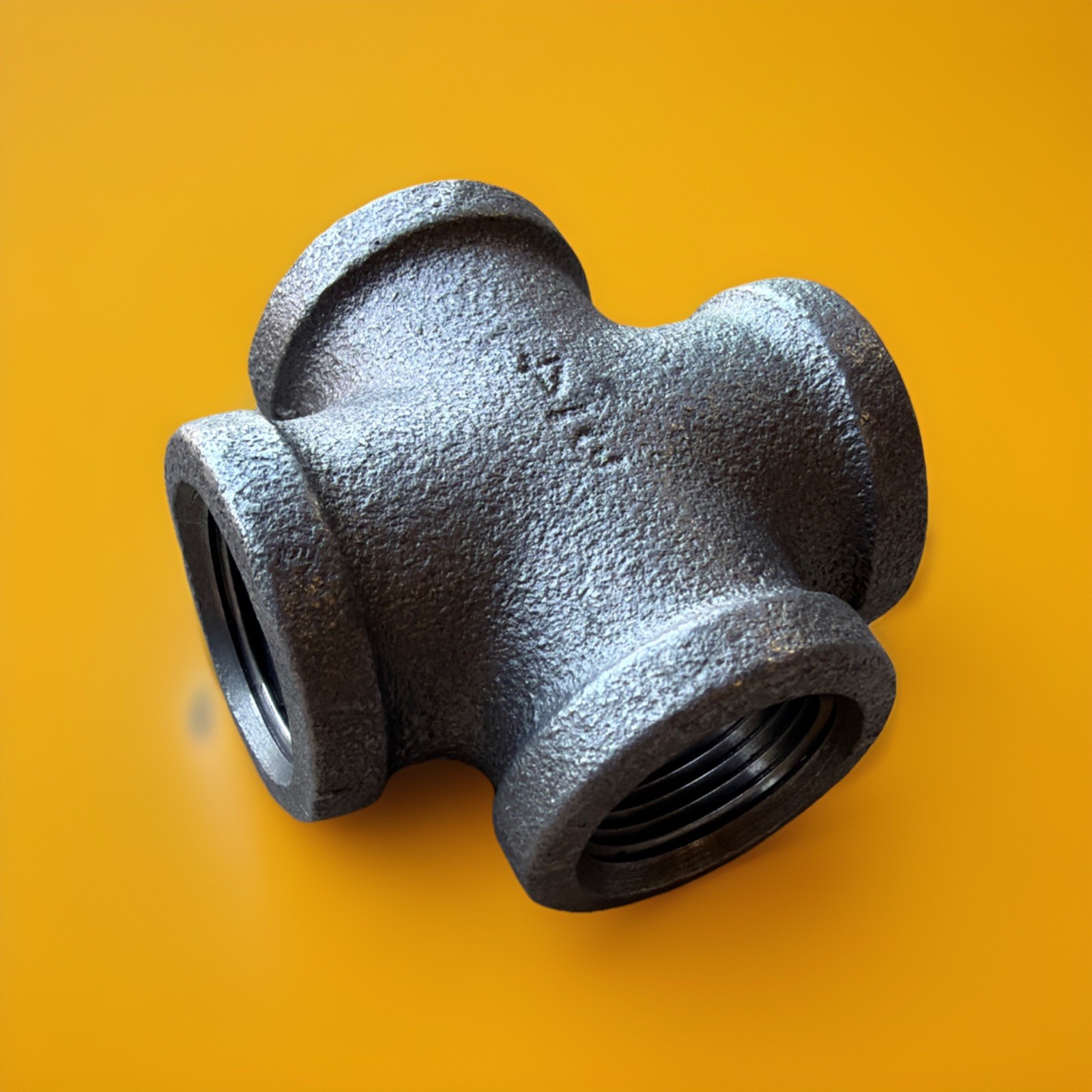 🔥3/4″ Black Malleable Iron Cross Pipe Fitting 4-Way Threaded Cross ~ 5 Units🔥