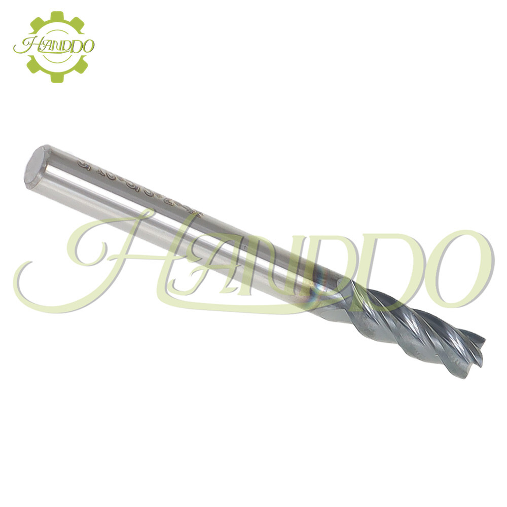 5 Pcs 3/16″ 4 Flute 2″ Overall Length Regular Carbide End Mill – TiALN COATED