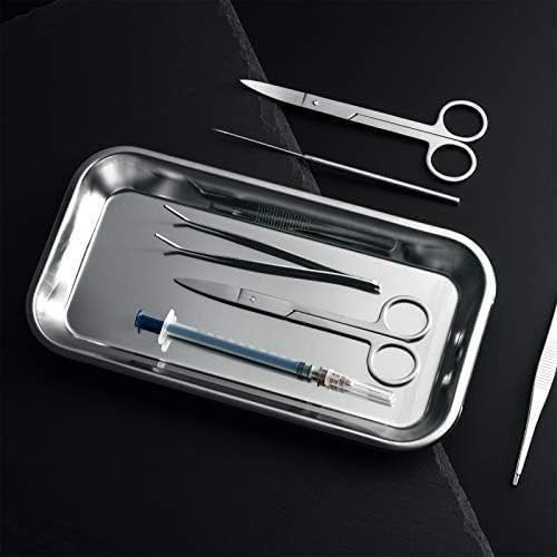 Elegant 3 Pack Surgical Trays in Stainless Steel for Instruments & Daily Use