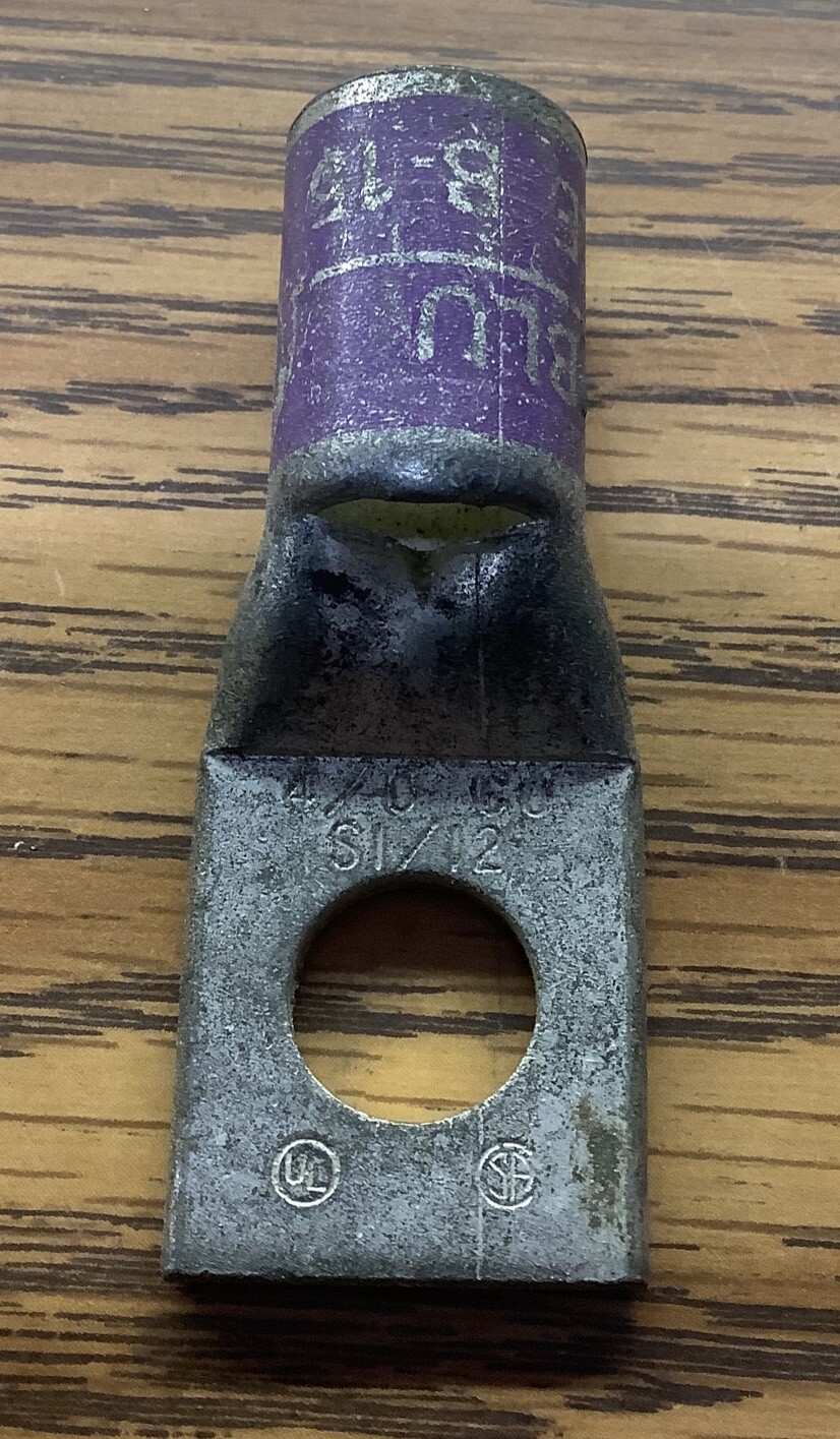 NOB Lot Of 3 Penn Union Compression Lugs BLU Purple Die B-15 4/0 CU