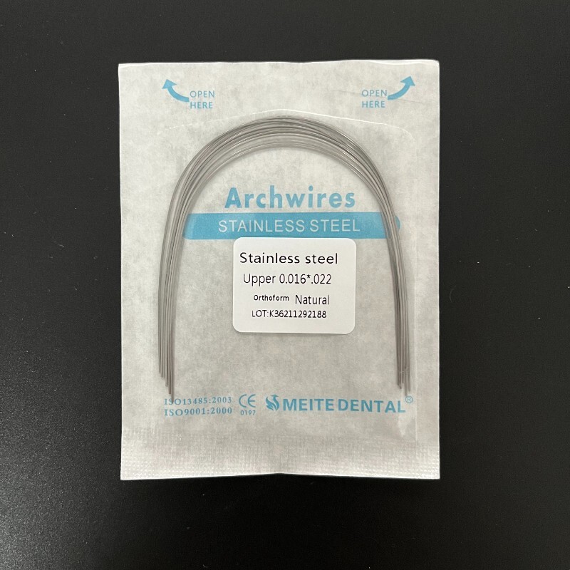 10 Packs Dental Orthodontic Stainless Steel Arch Wires Rectangular Ovoid/Natural