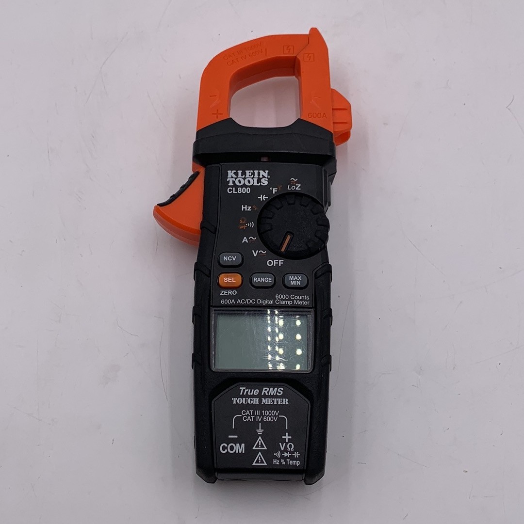 Klein Tools CL800 Digital Clamp Meter, Auto Ranging TRMS, AC/DC Volt/Current
