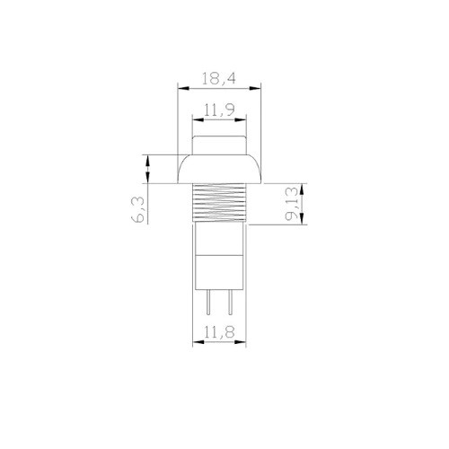 Momentary Push Button Reset Switch Round DC 5A 12V – AC 1.5A 125V – 3A 250V N/O