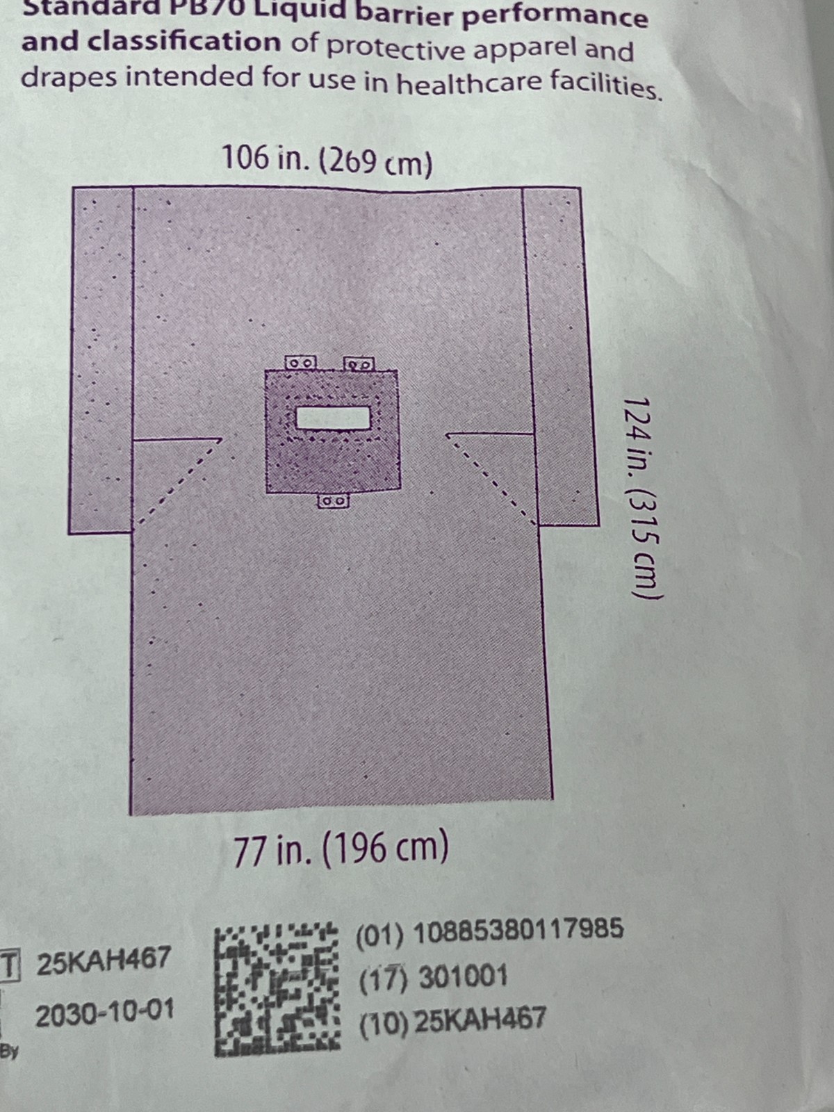 Cardinal Health Transverse Laparotomy Sheet 29421 Exp.2030-10 (*EE30)