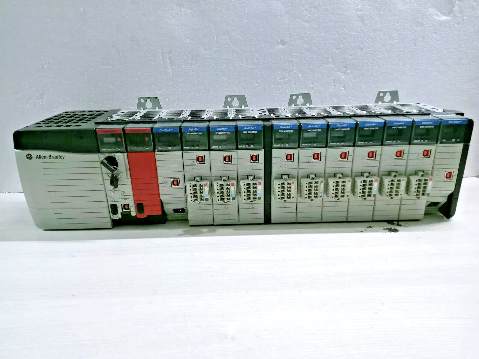 ALLEN BRADLEY FULL LOADED RACK WITH 1756-L73S AND 2 UNITS OF 1756-EN2T