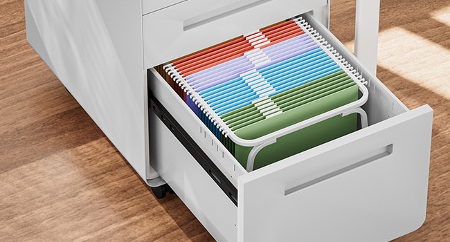 Hanging File Folder Frame, Adjustable Letter Size File Holder 16-25 Inches,