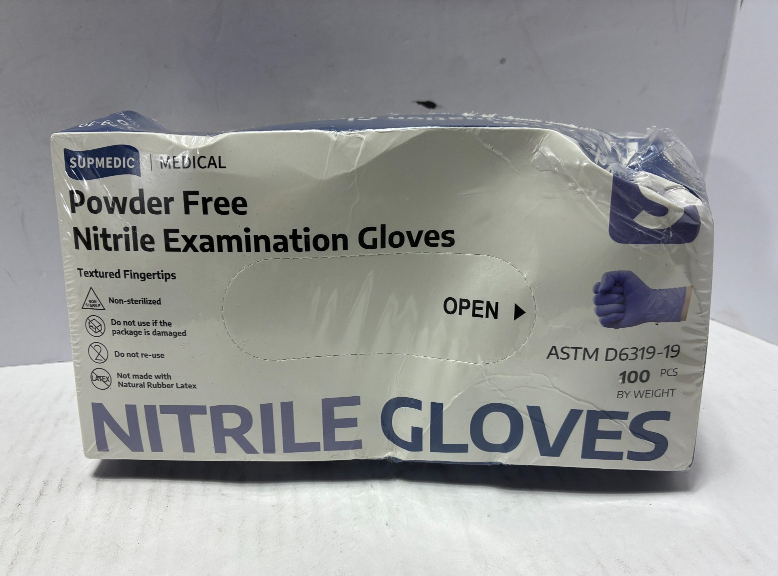Supmedic Powder Free Nitrile Examination Gloves 100 Pcs ASTM D6319-19 Purple
