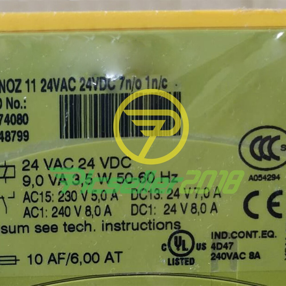 774080 Safety Relay for Pilz PNOZ 11 24VAC 24VDC 7n/o 1n/c