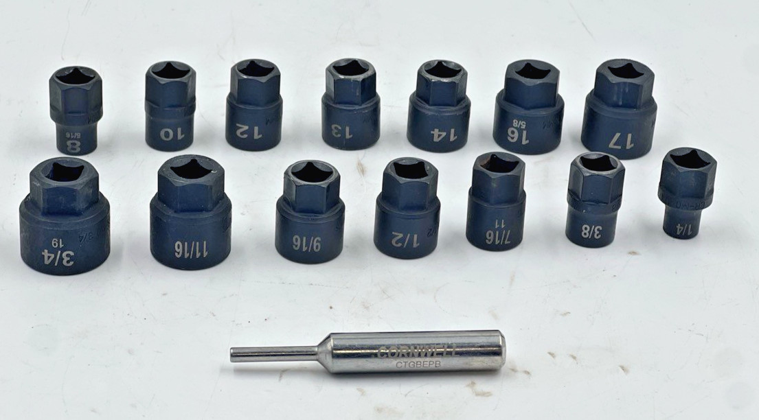 Cornwell Tools CTGBE15ST – 15 Piece 3/8″ Drive Bolt Extractor Set (EL1129552)