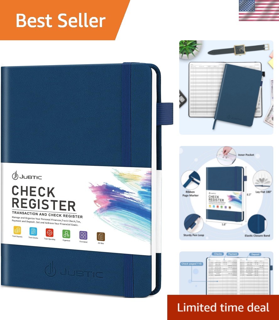 A5 Check Registers for Personal Checkbook, Ledger Transaction Registers Log B…