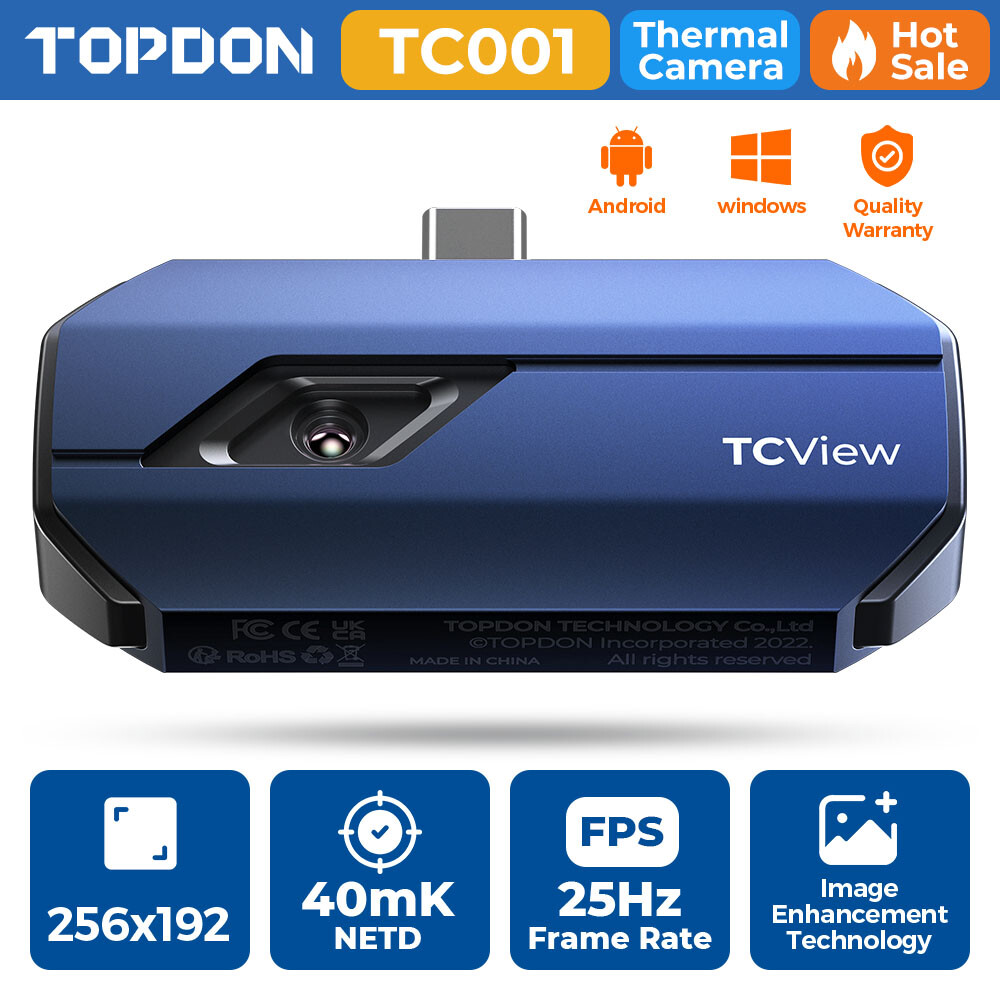 TOPDON TC001 Thermal Imager Infrared Imaging Camera ANDROID APP 256×192 50mK