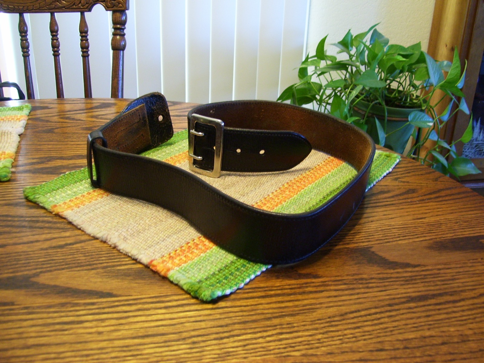 Bianchi #B2 36 Leather Black Plain 2.25″ Sam Browne Duty Belt Gun Equipment Belt