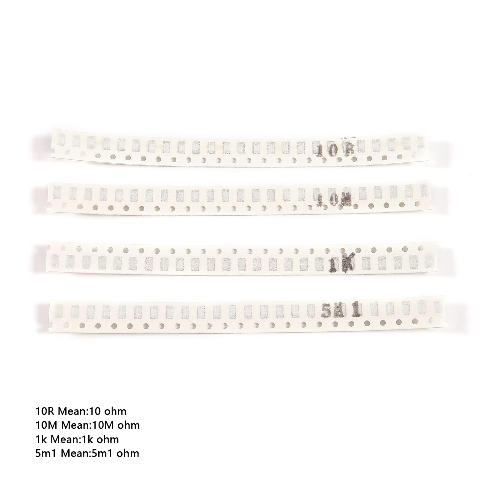 900PCS SMD Resistor Kit, 36 Values (1 to 10M Ohm), 1/4W Chip Resistors