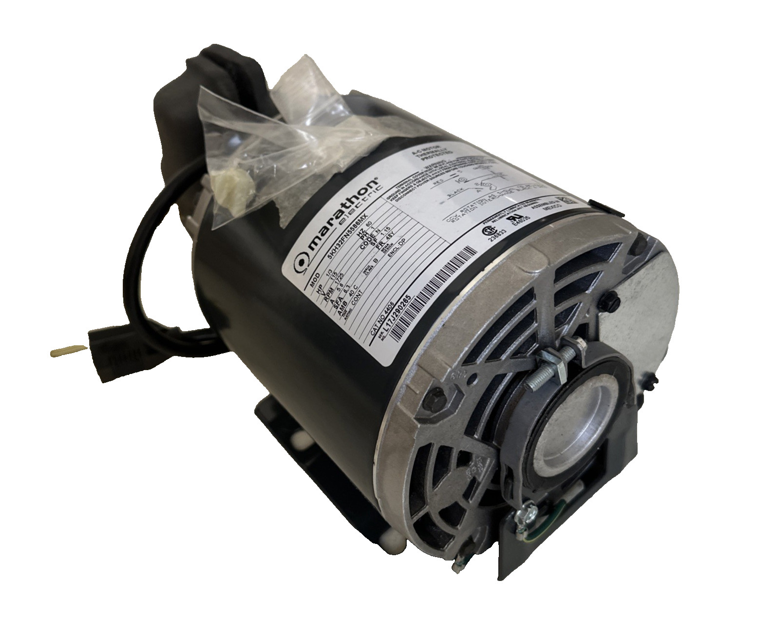 New MARATHON 5KH32FN5586MX CARBONATOR PUMP MOTOR 1/3HP 1725 RPM 5.6A 48Y