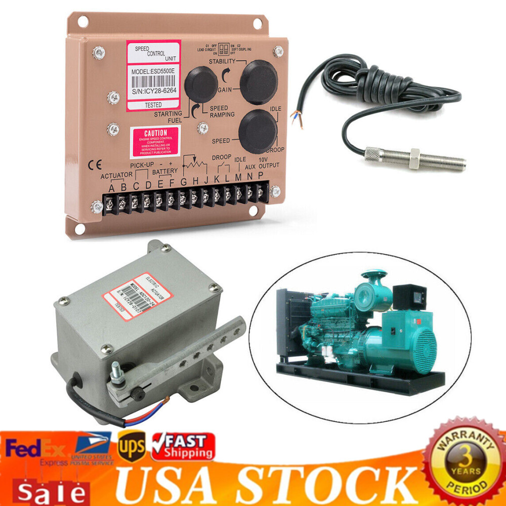 Speed Generator Governor Actuator ADC120-12V+ESD5500E W/MSP6729 Speed Control