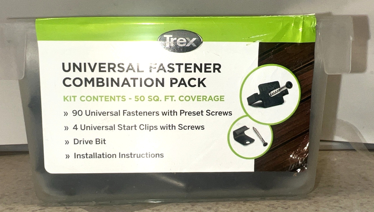 🔥 Trex Hideaway Universal Hidden Fastener Combo Pack 50 Sqft Coverage Sealed