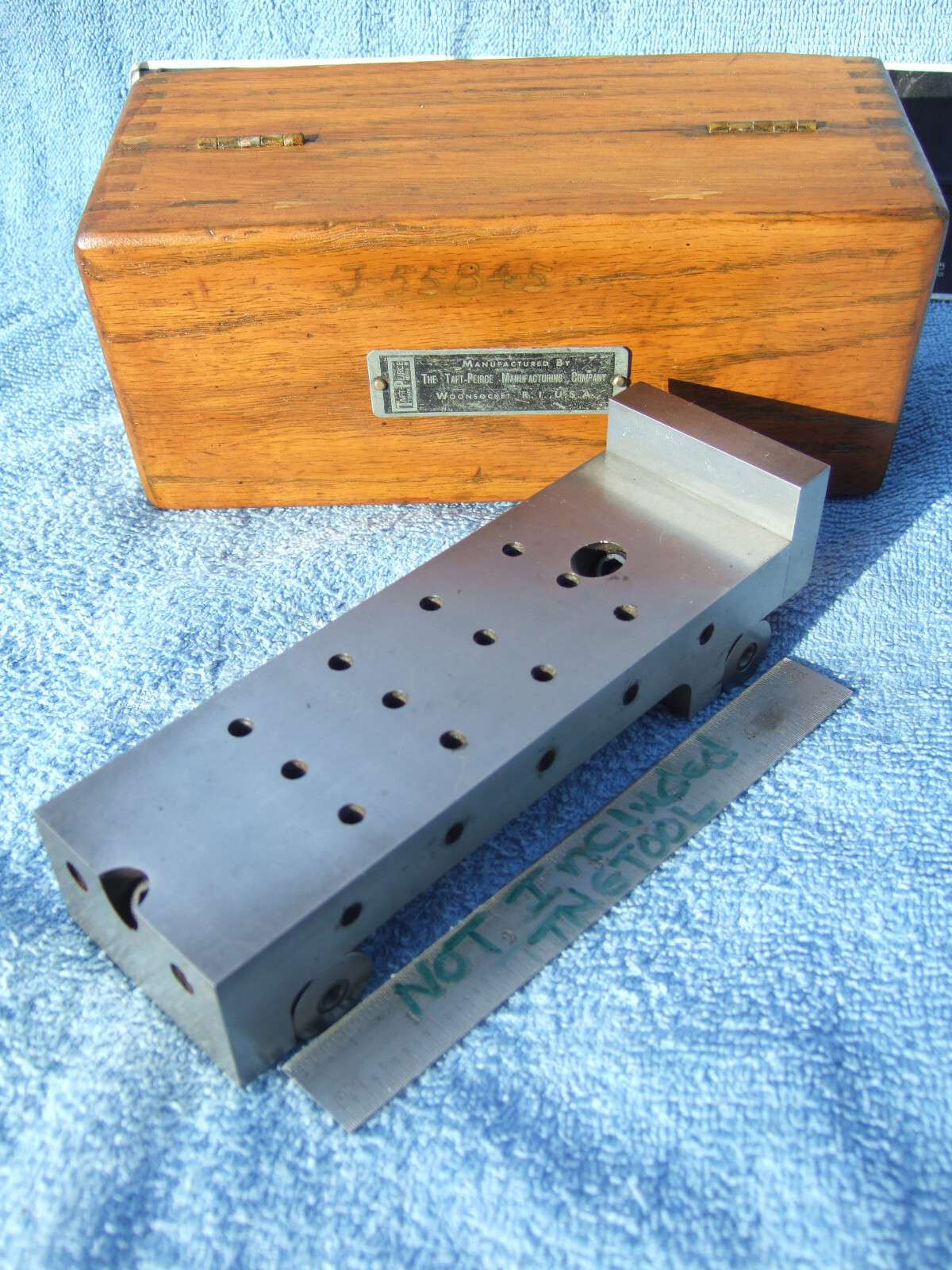 SINE PLATE TAFT-PEIRCE SINE PLATE 1A TOOLMAKER MACHINIST GRIND INSPECT EDM MILL