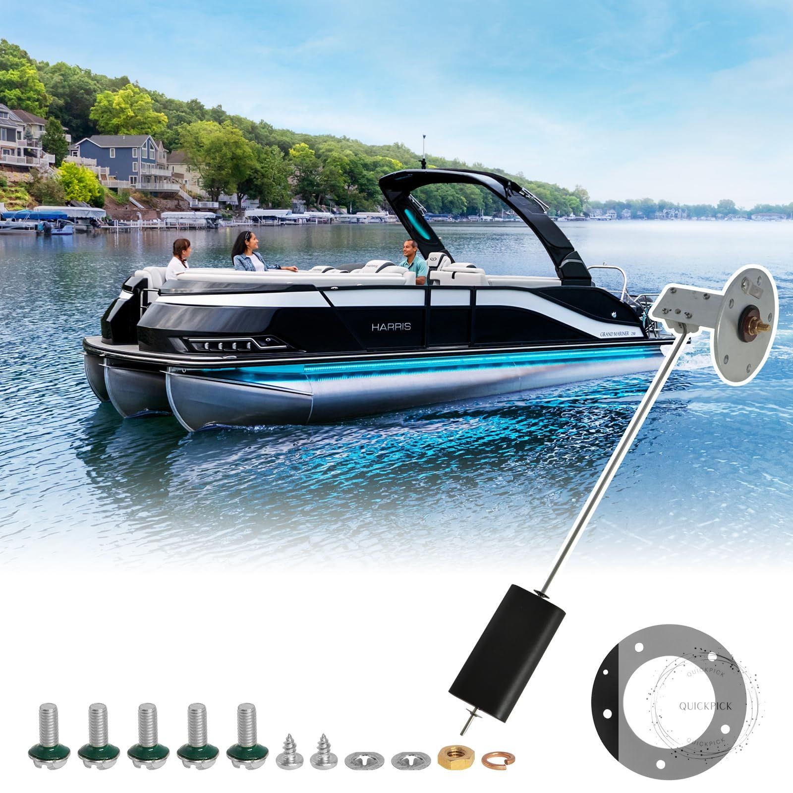 Marine Fuel Sending Unit,Boat Fuel Tank Sending Unit for Marine 6-12 Inch Depth