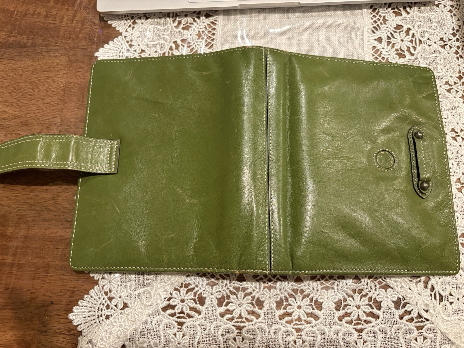 Franklin covey Compact Vintage Charlotte Full Grain Leather Olive/Green Color