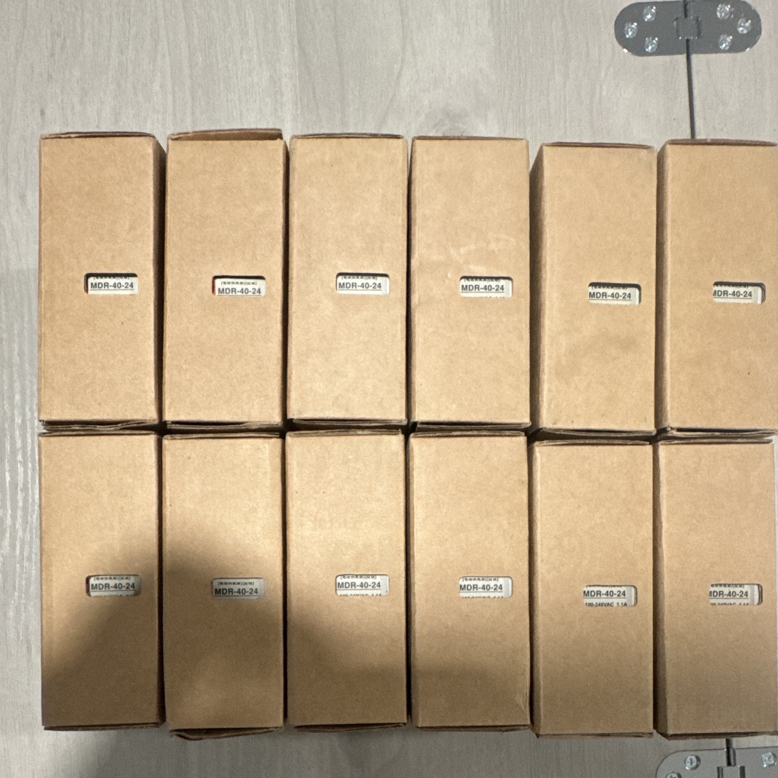 Lot of 12 MEAN WELL MDR-40-24 DIN Rail Switching Power Supply 24V 1.7A 40W DC OK