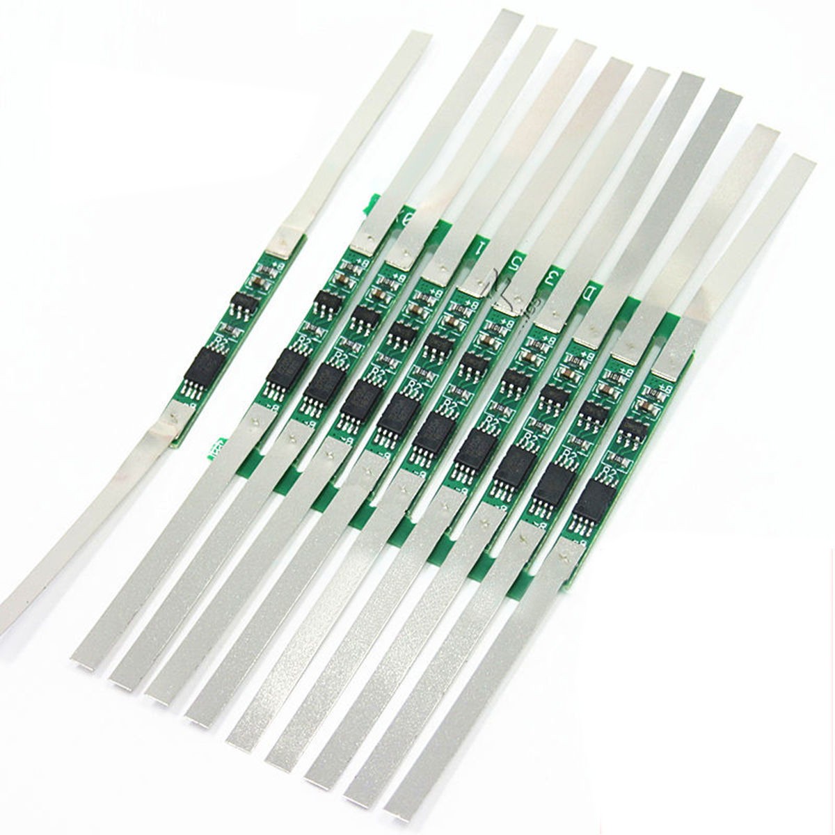 10Pack 18650 Li-ion lithium Battery Protection PCB Board Main IC w/ Solder Belt