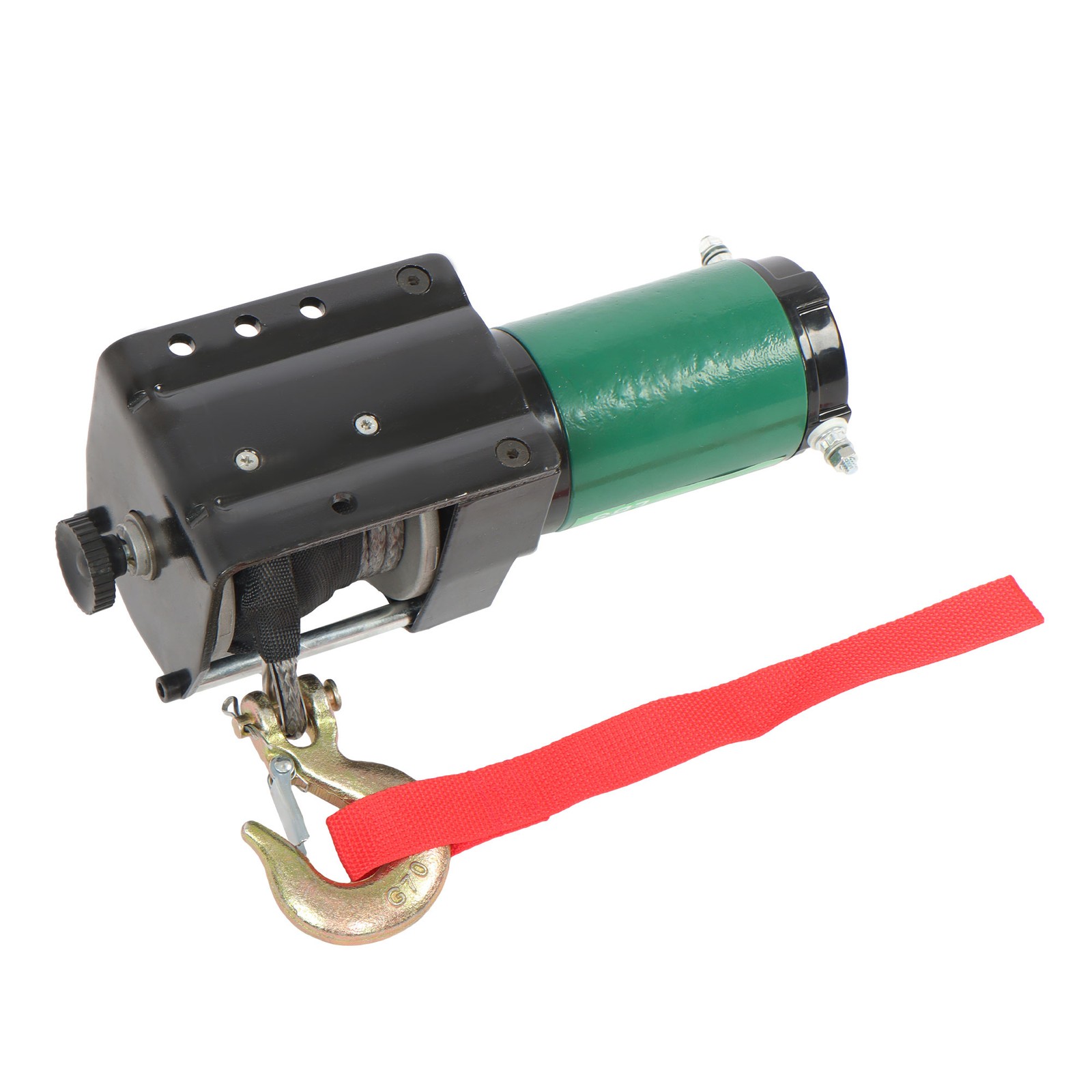 Electric Winch 3000 lbs 12VDC/1.3HP Synthetic Rope for Towing ATV/UTV 1/4″ Hook