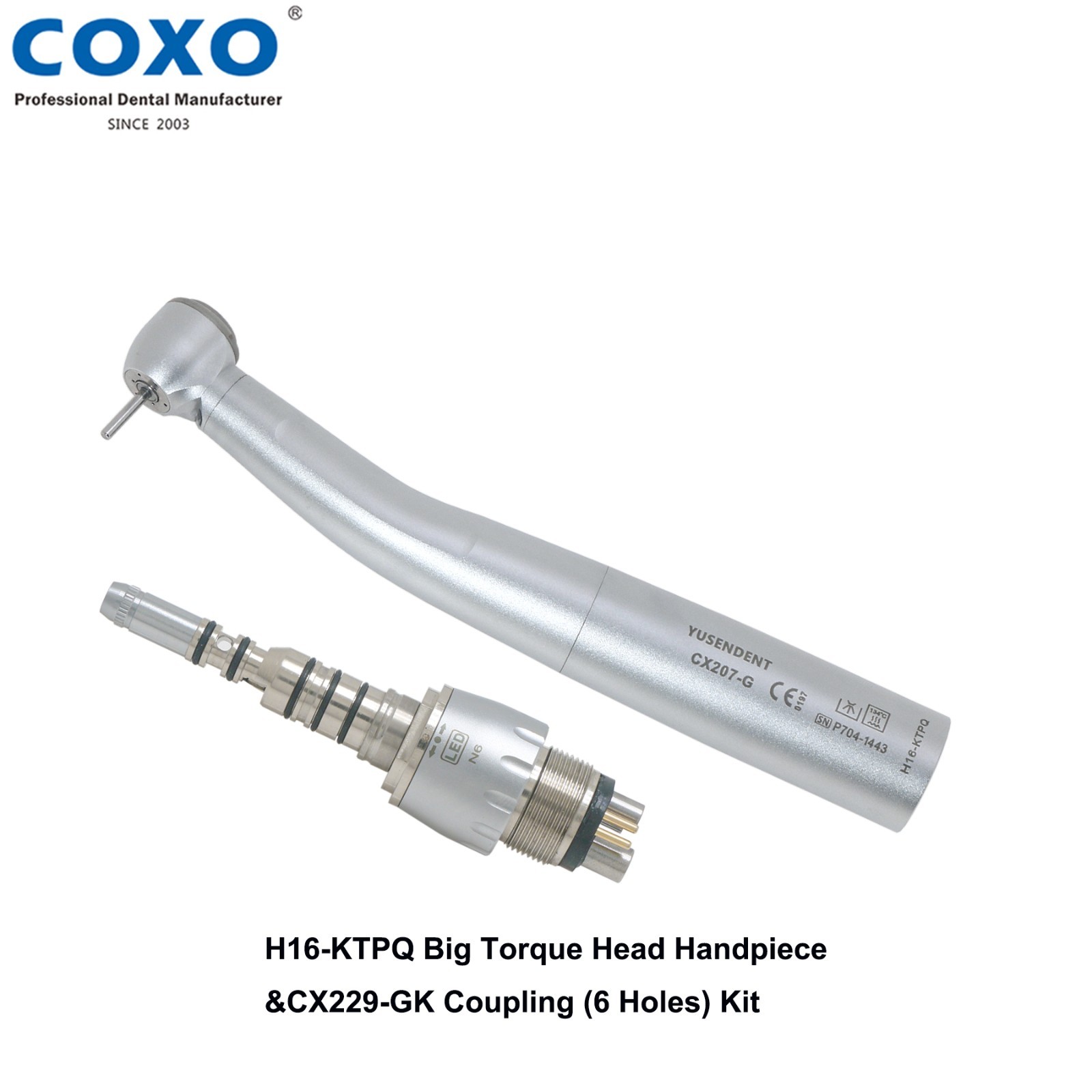 COXO Dental High Speed Handpiece Fiber Optic Turbine CX207-G KaVo MULTIflex LED