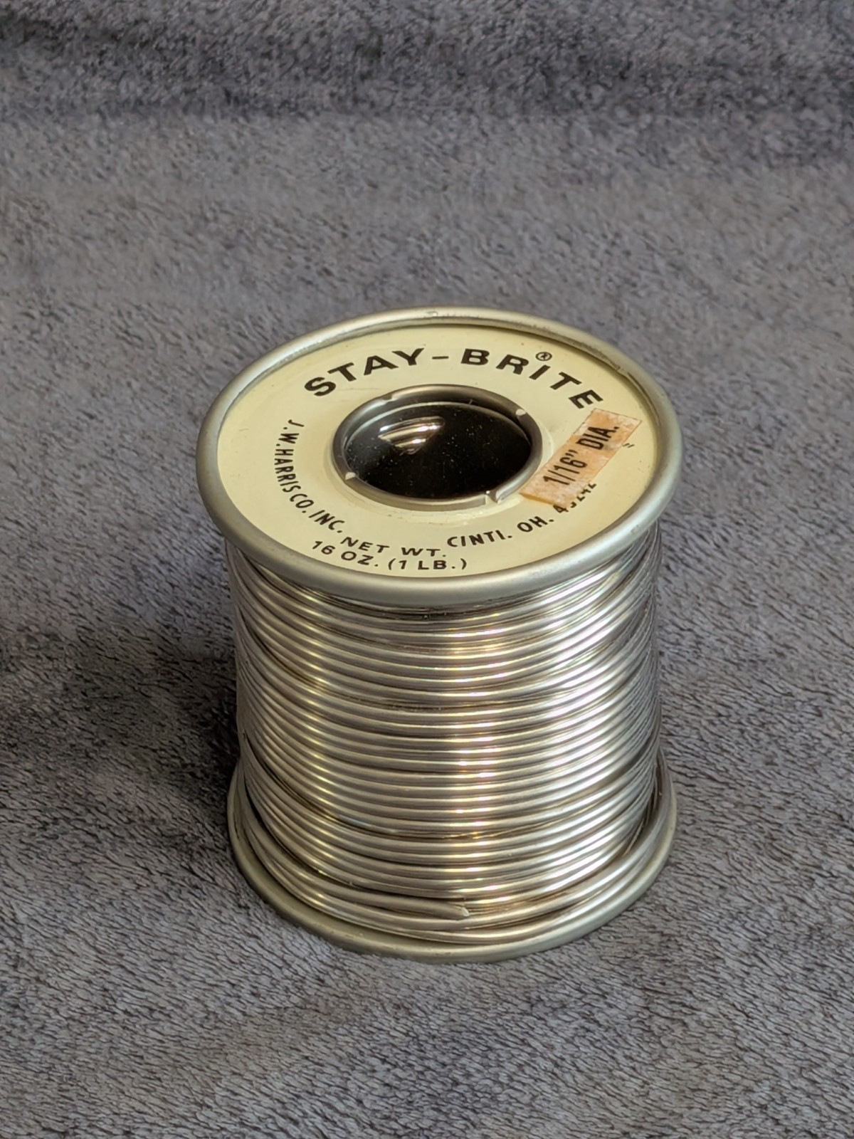 Harris Stay-Brite #8 Silver Bearing Solder 1/16″ 1 lb Pound Spool NOS