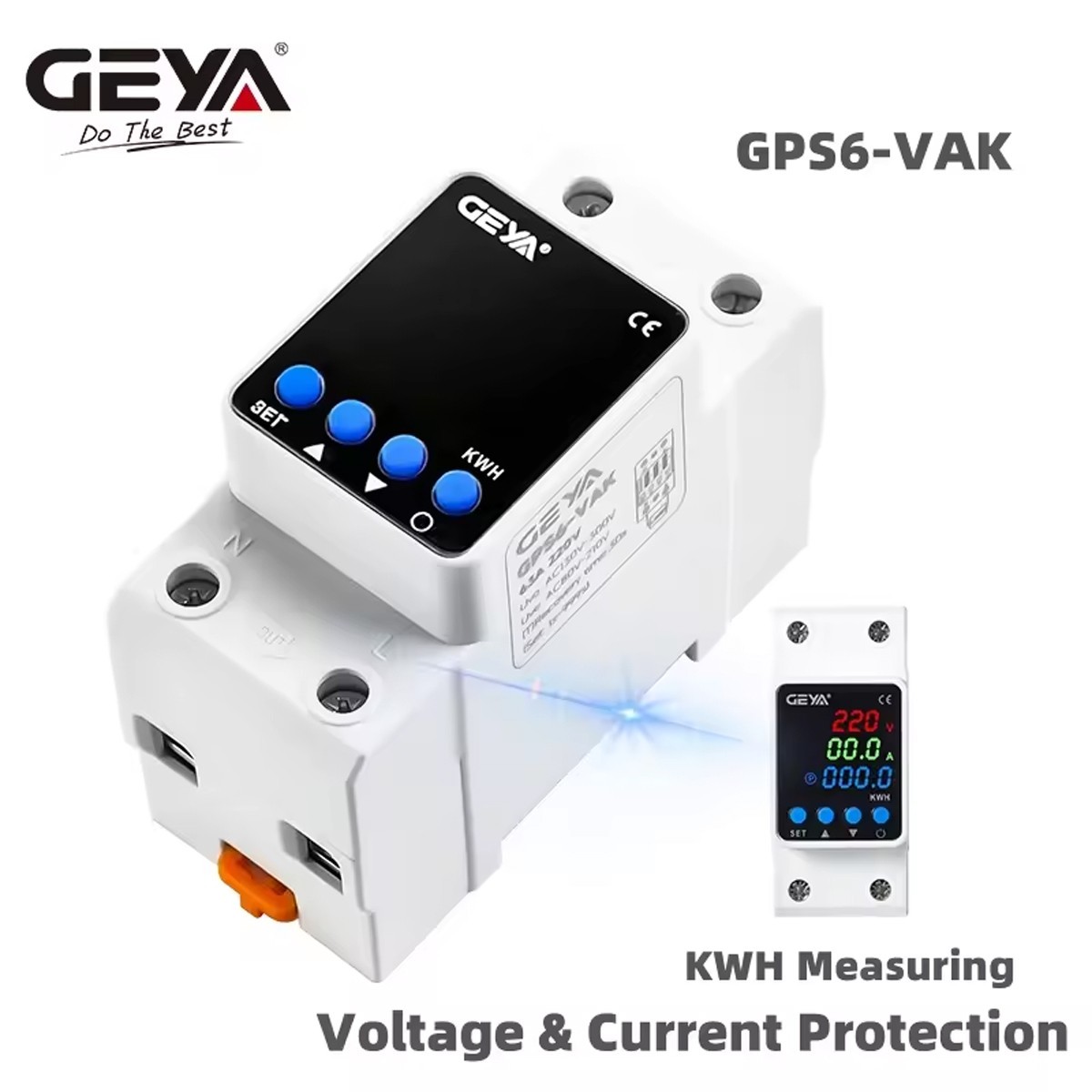 GEYA 02U Type 63A 110V Over Current Protector Over&Under voltage Protective NEW