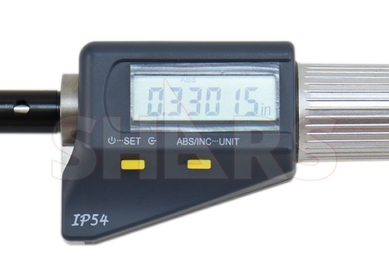 SHARS 0-1″ Electronic Micrometer Head IP54, LCD Display, In/Metric New !]