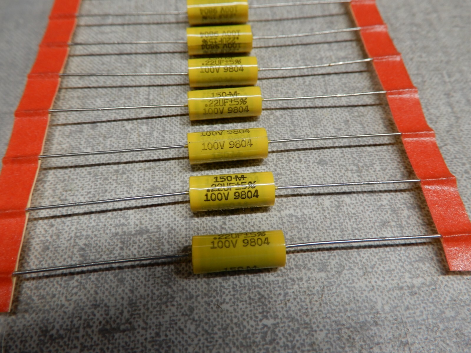 Mallory 150M .22uf 100V 5% Metalized Polyester Film Capacitors Qty 12 NOS