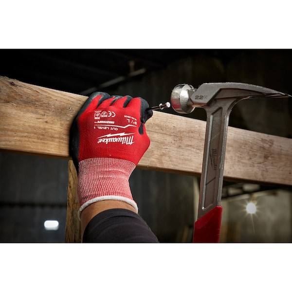 Milwaukee Tool 48-22-8902 Coated Work Gloves, Nitrile Dipped, Nylon/Lycra