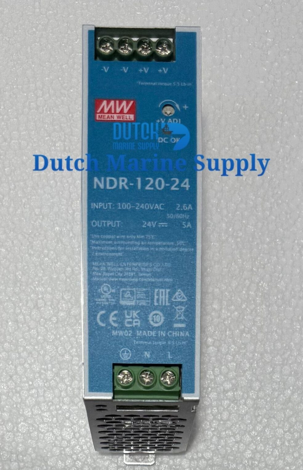 Mean Well NDR-120-24 AC-DC Single Output Industrial DIN Rail Power Supply