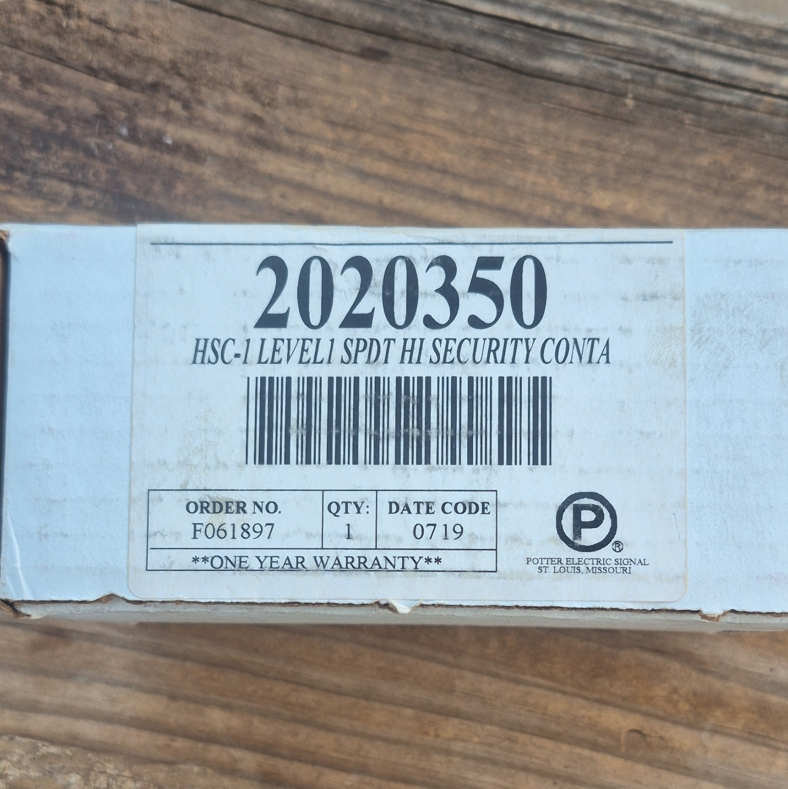 Potter Electric Signal HSC-1 High Security Switch Contact Level I MPN 2020350