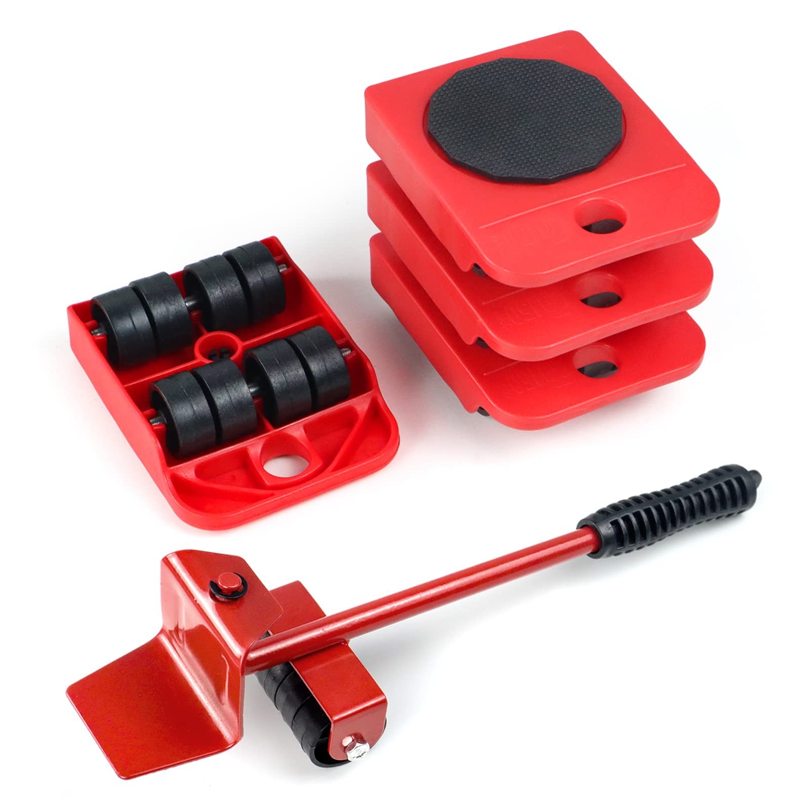 Furniture Dolly with 4 Wheels & Furniture Lifter, 330 Lbs Load Capacity Movin…