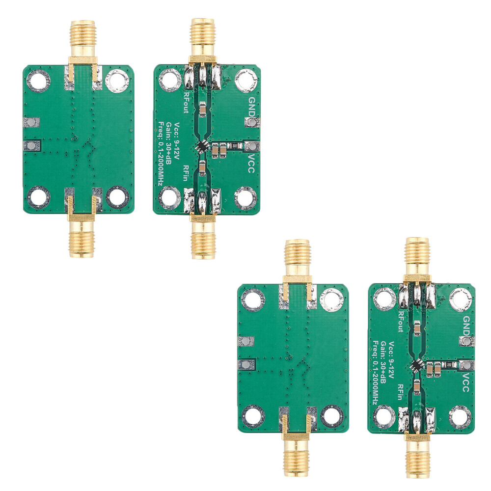 4PCS RF Wideband Amplifier Low-noise LNA Broadband Module Gain 32dB 0.1-2000MH​z