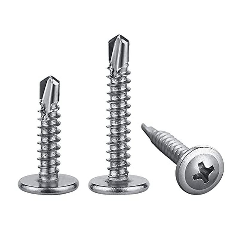 300PCS #8 x 3/4″ Self Tapping Sheet Metal Screws 410 Stainless Steel Truss Head
