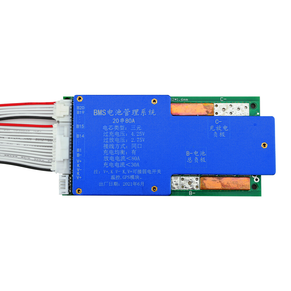 20S 72V 45A/80A Lithium Li-ion Polymer 18650 Battery BMS PCB Board w/ Balance