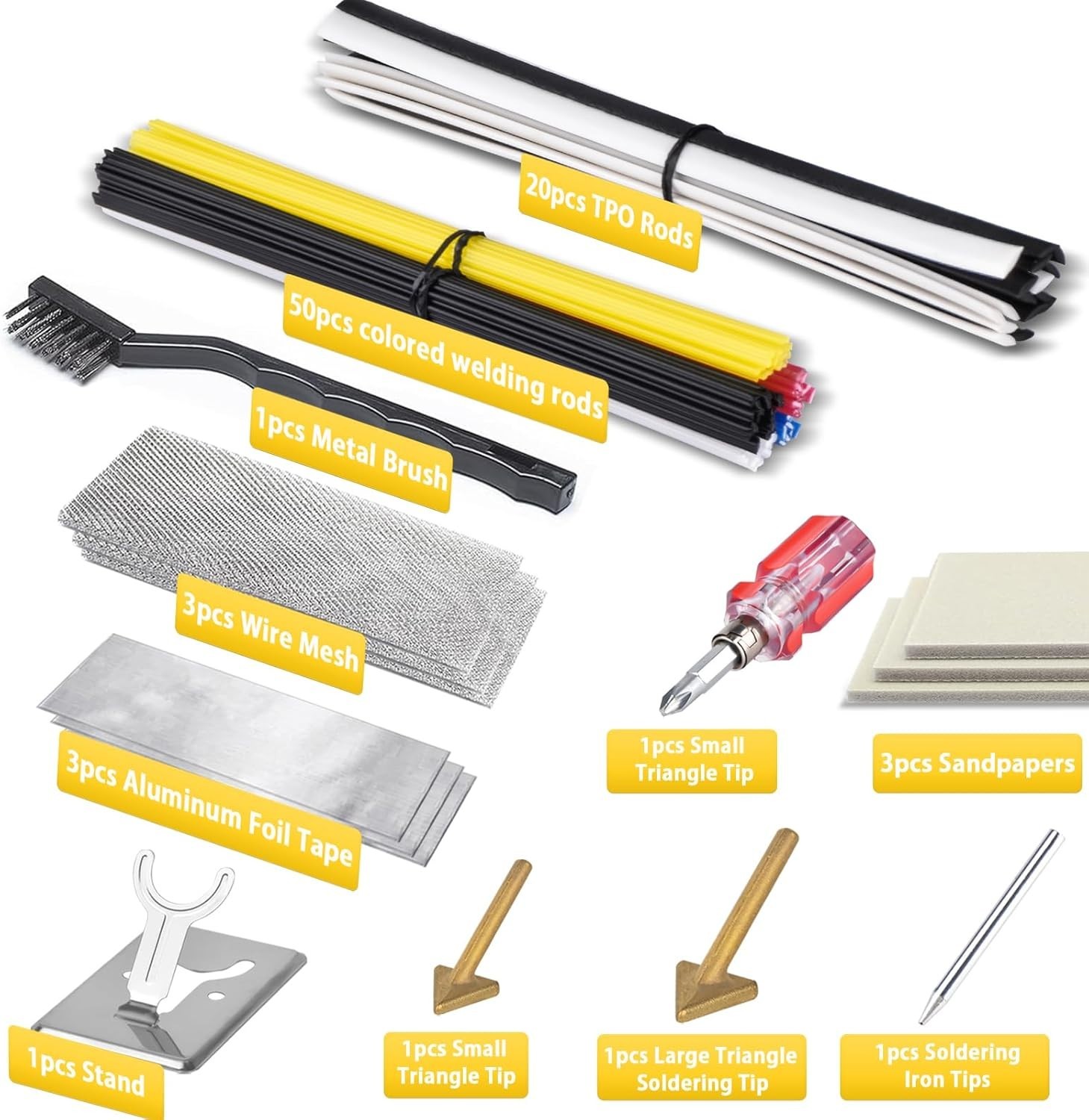 Professional 150W Plastic Welding Kit with 70 Rods 3 Tips for Car Bumper Kaya…